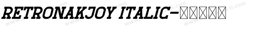 RetroNakjoy Italic字体转换